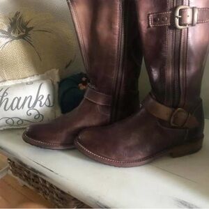Bed Stu Dark Brown Leather Women's Boots